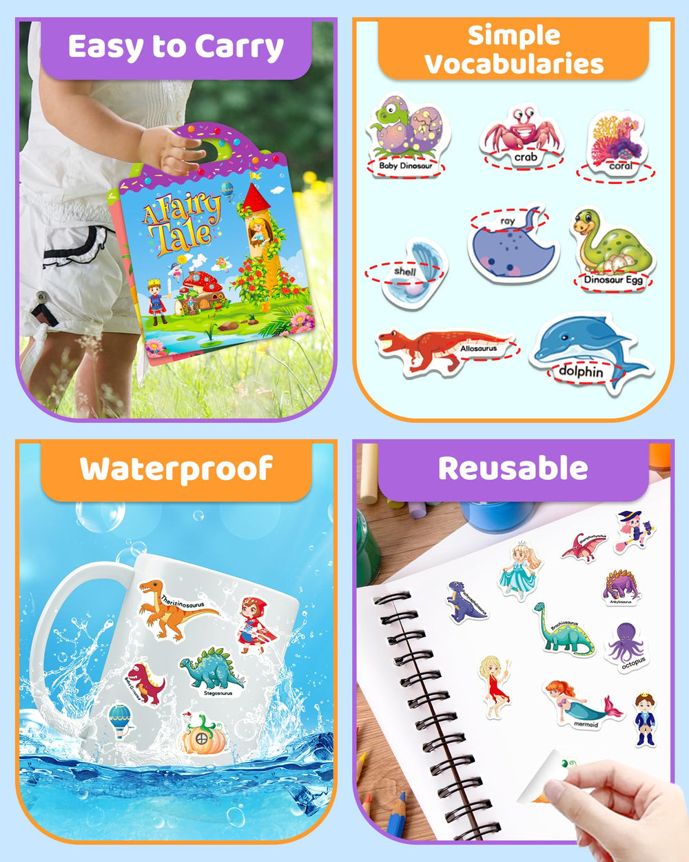 Benresive Reusable stickers offer durable, screen-free entertainment during activities