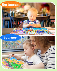 Benresive sticker book vehicle theme with durable pages for travel