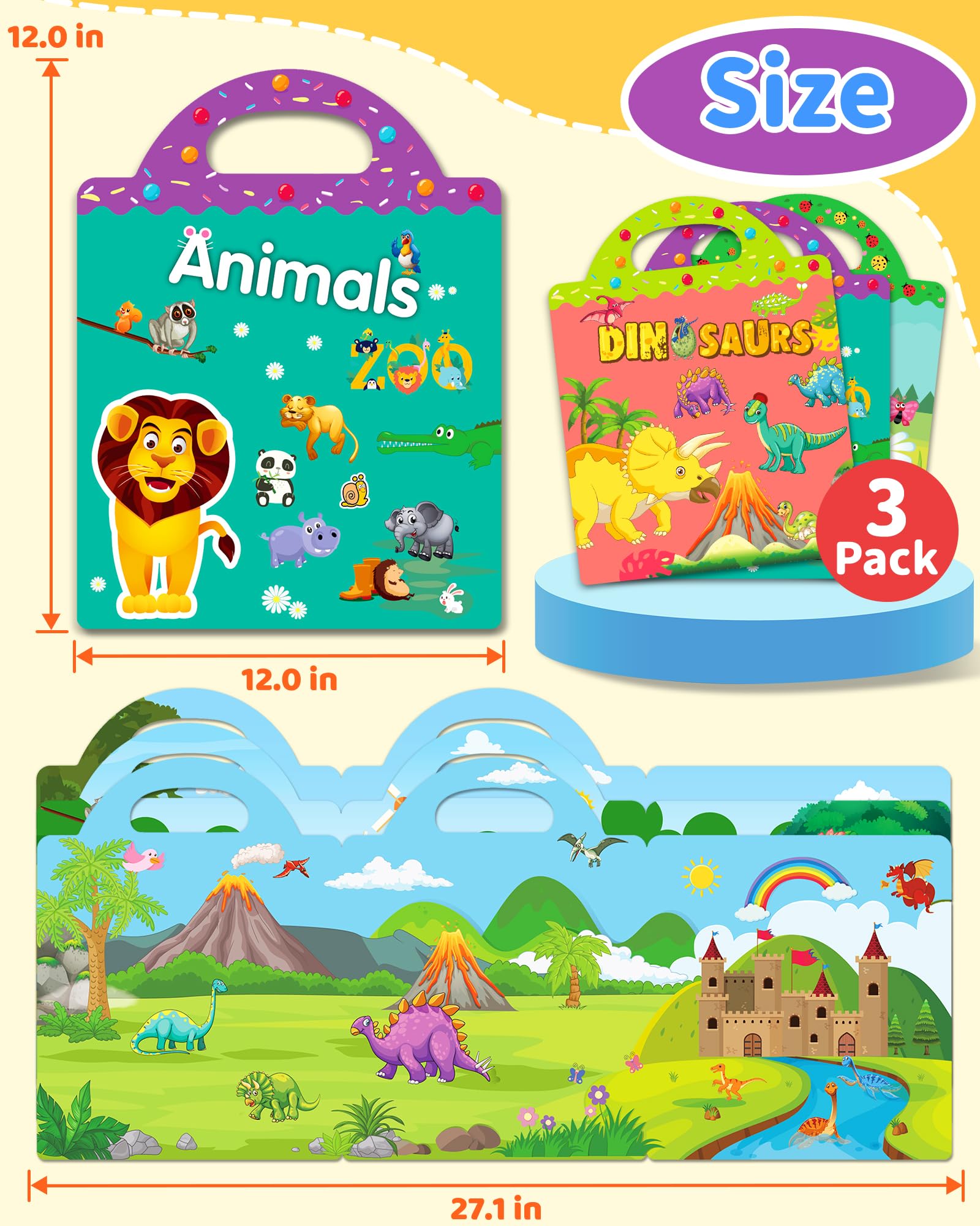 Benresive sticker book storage design keeps stickers organized during trips.