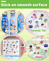 Benresive stickers on a smooth window surface for mess-free decorating