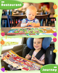 Benresive stickers on windows and bottles for mess-free play
