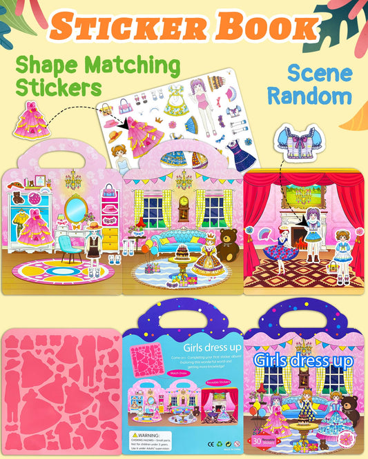 Benresive toddler sticker book portable handle makes travel activities easy.