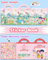 Benresive toddler sticker book with handle for easy travel crafting