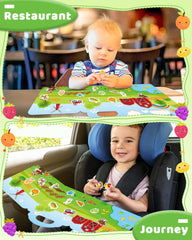 Benresive toddler stickers on windows for mess-free creativity.