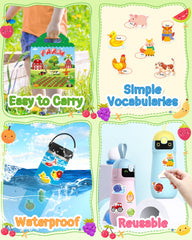 Benresive stickers on a water bottle to encourage travel play.