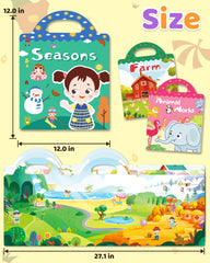 Benresive waterproof PVC stickers provide reusable surface play.