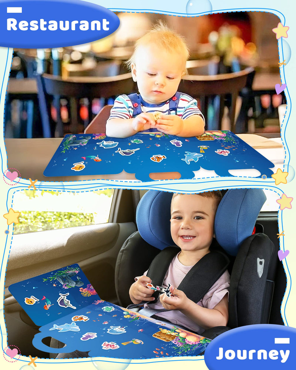 Benresive waterproof ocean stickers stay reusable for mess-free decorating
