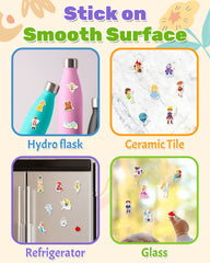 Benresive waterproof stickers for windows and bottles offer durable play.