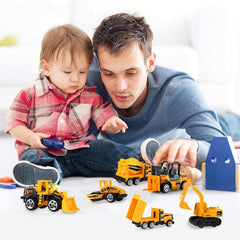BenRich 1:64 construction vehicle set group shot for kids