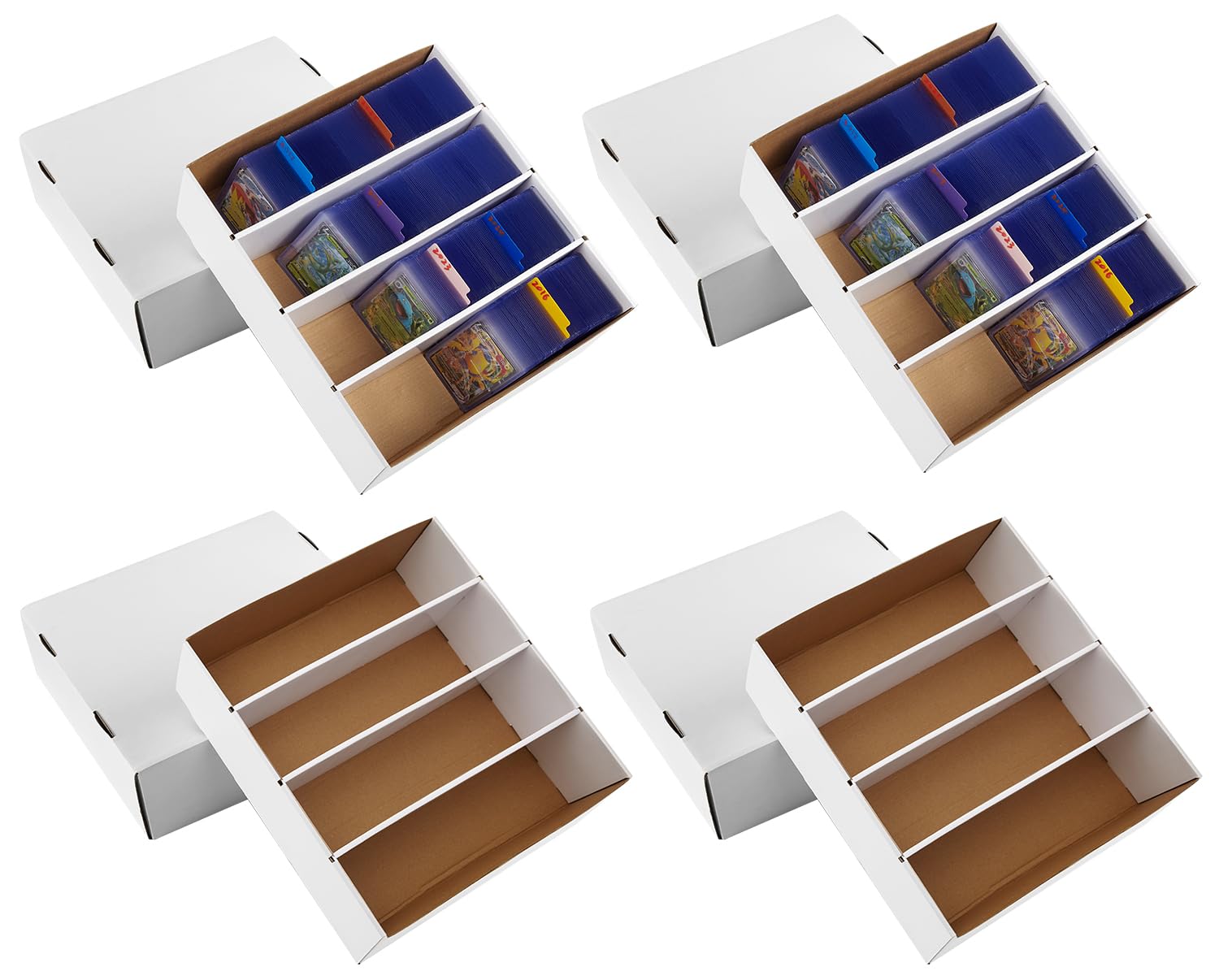 Bentoward 4-pack card storage box offers organized access for trading cards.