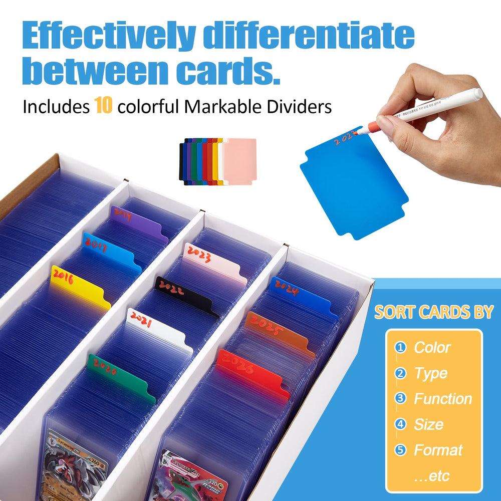 Bentoward durable white corrugated construction protects cards during transport.