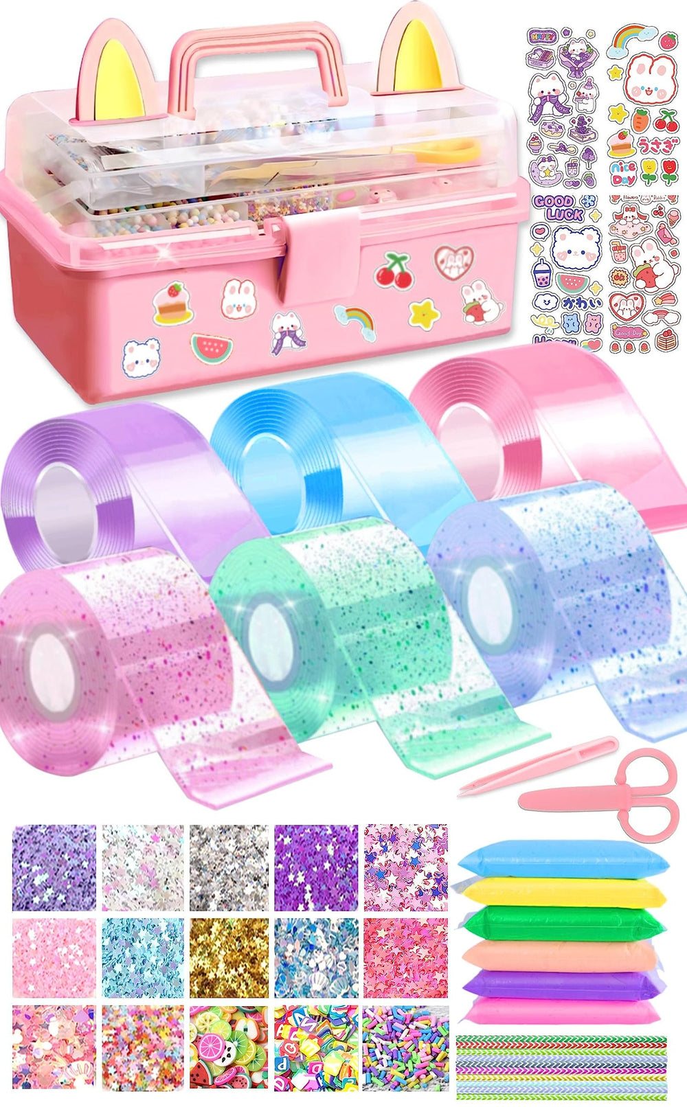 BENWIL nano tape bubbles kit box: durable DIY fun for kids.