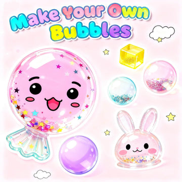 BENWIL nano tape bubbles kit glitter: vivid visuals for bubble art.