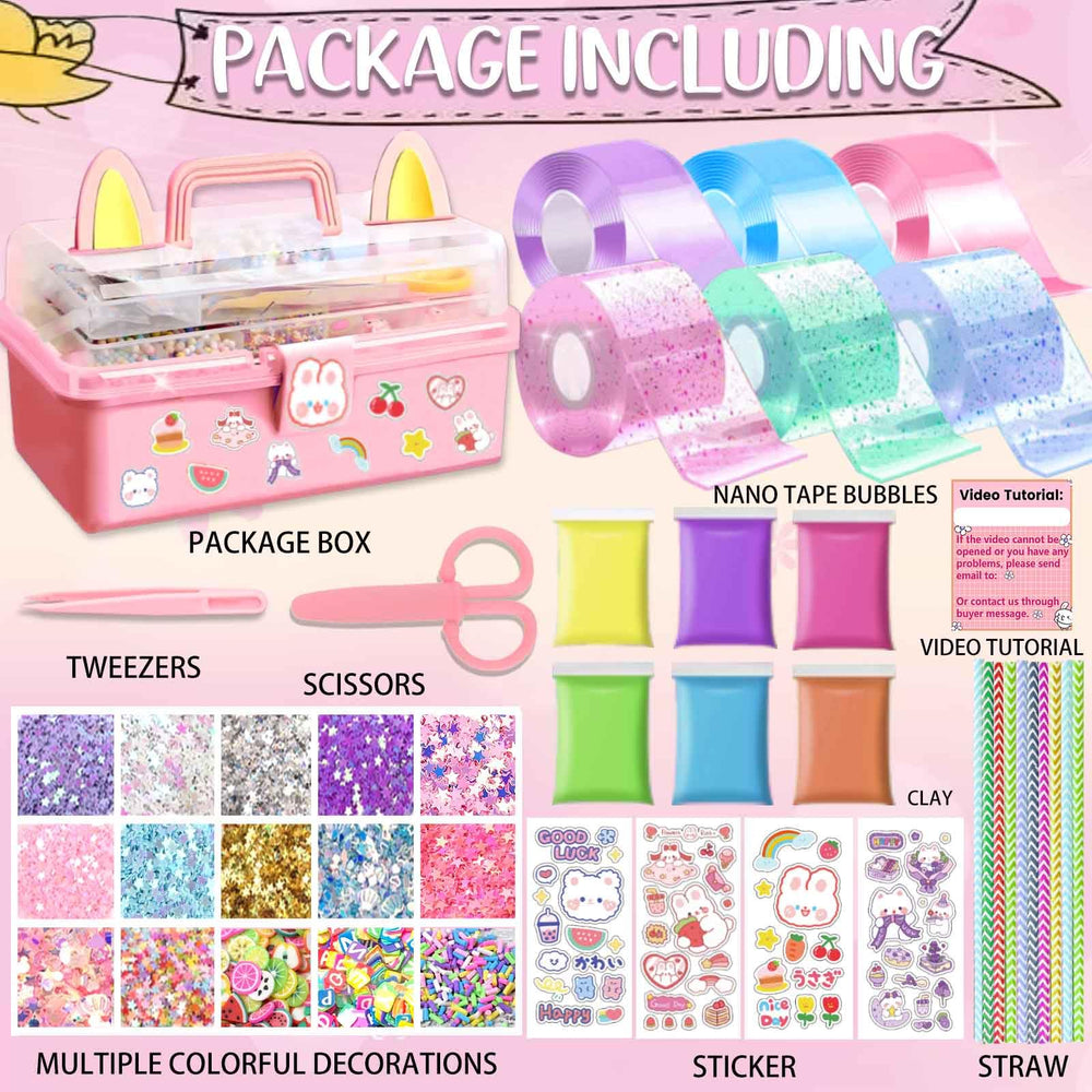 BENWIL nano tape bubbles kit sequins: colorful fillers boost creativity.
