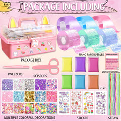 BENWIL nano tape bubbles kit sequins: colorful fillers boost creativity.