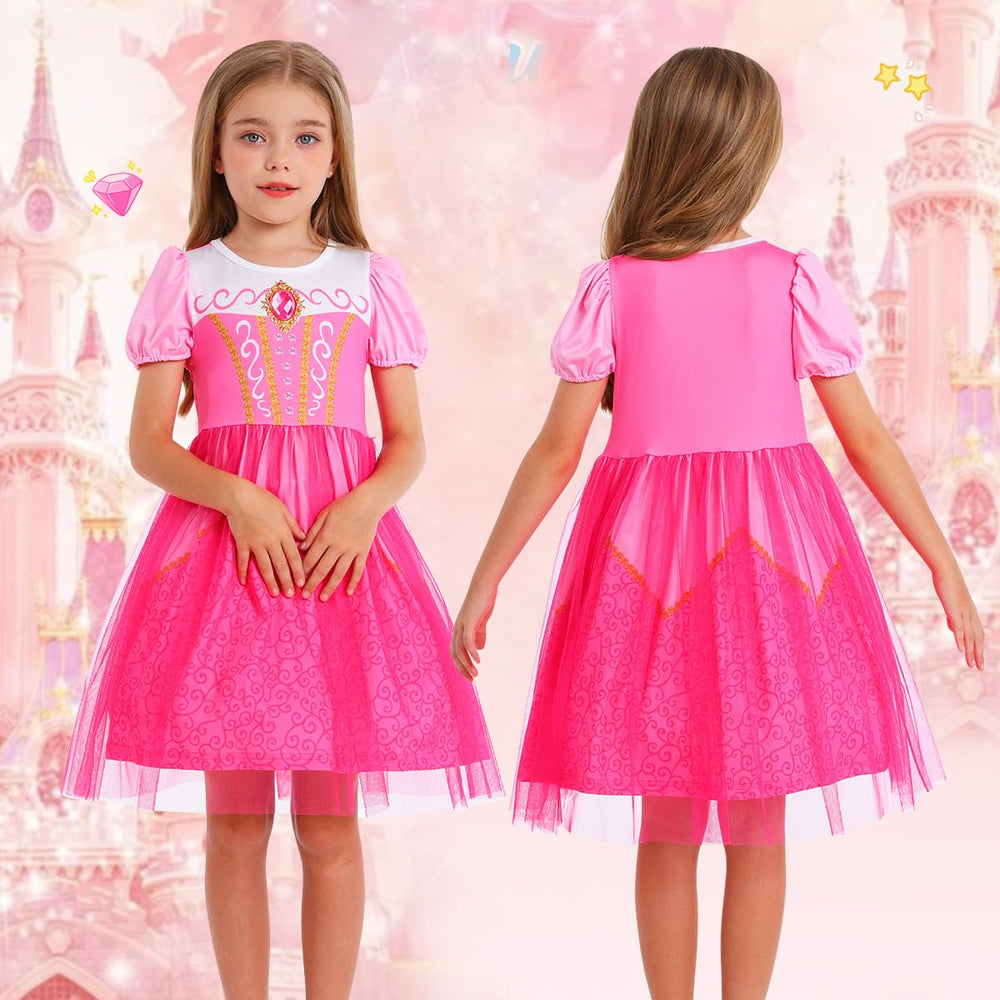 Benylion Princess Dress featuring apple print skirt for playful daily wear