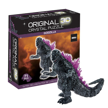 Bepuzzled Godzilla Ultra Deluxe 3D crystal puzzle pieces click together with satisfying precision.
