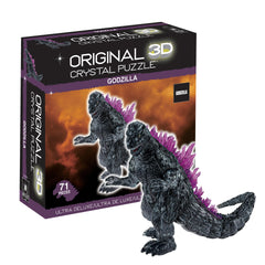 Bepuzzled Godzilla Ultra Deluxe 3D crystal puzzle pieces click together with satisfying precision.