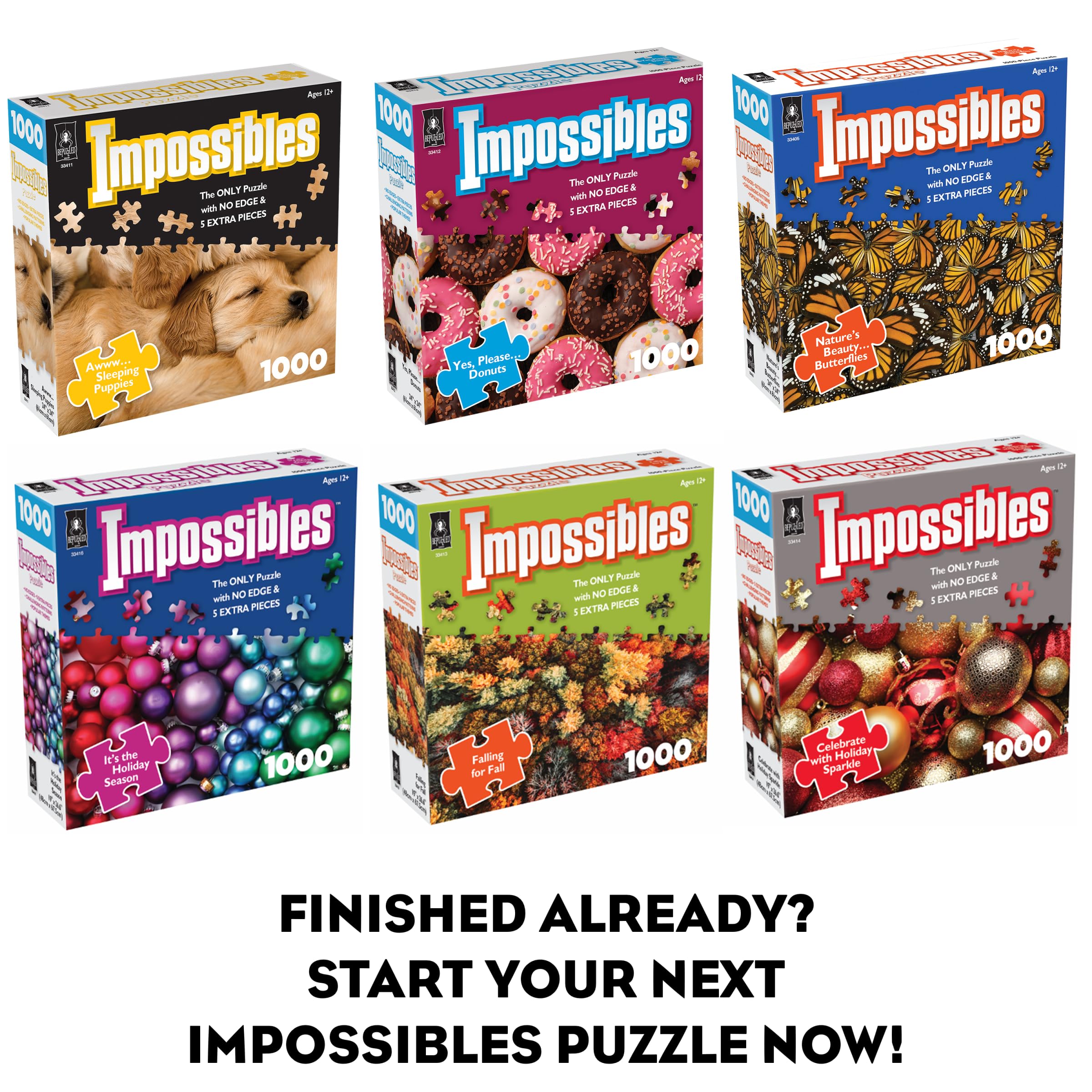 BePuzzled Impossibles repeating patterns image to boost focus during puzzle night.