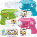 Beria bubble guns 3-pack ready for outdoor play with bright bubbles