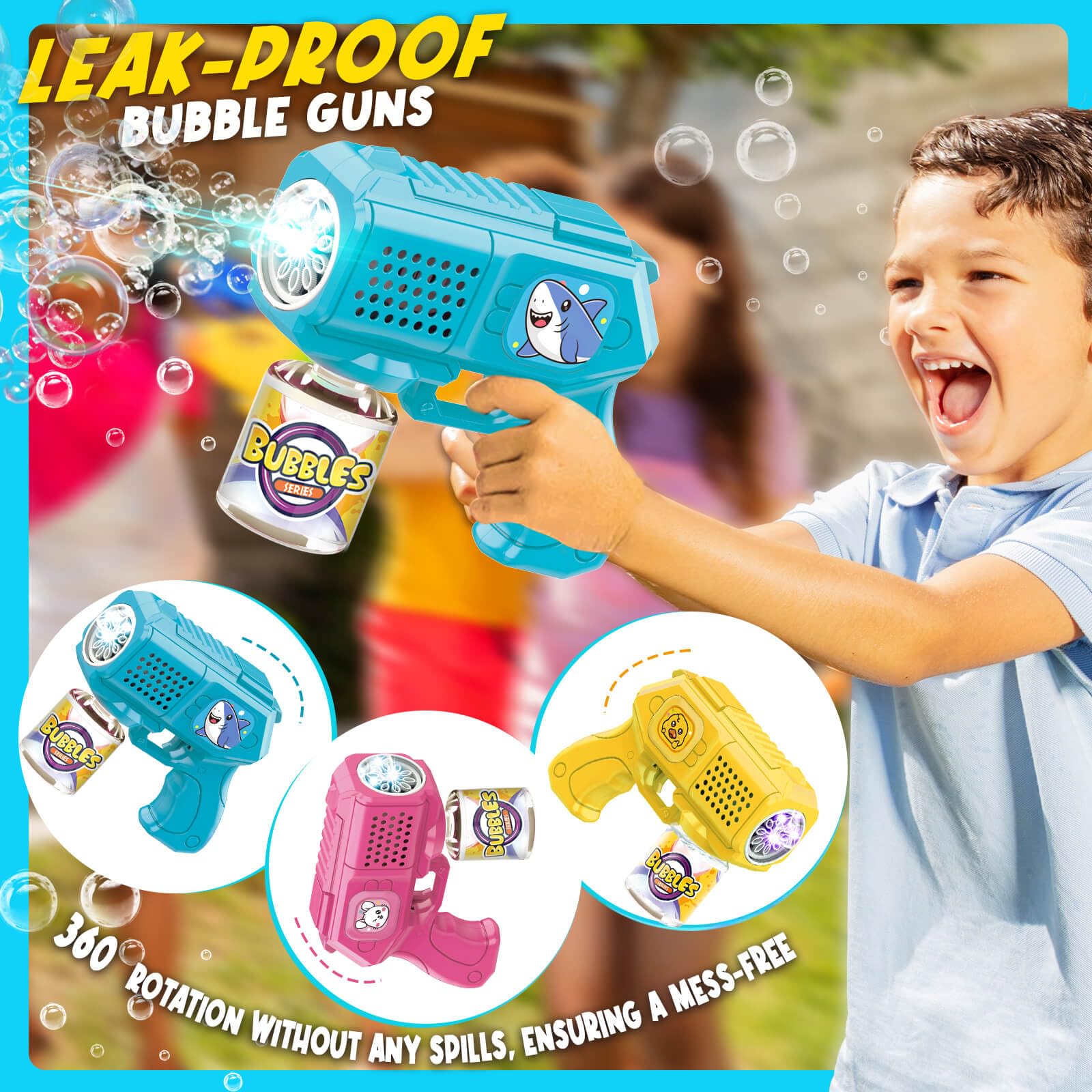 Beria bubble gun pink variant enhances party-friendly bubble fun