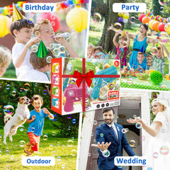 Beria bubble guns set at a wedding creates magical ambience