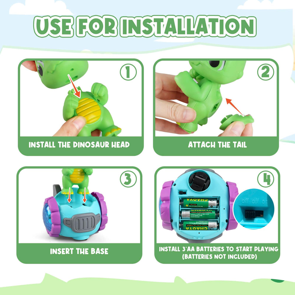 Beria Dinosaur Robot Car designed for ages 2-4