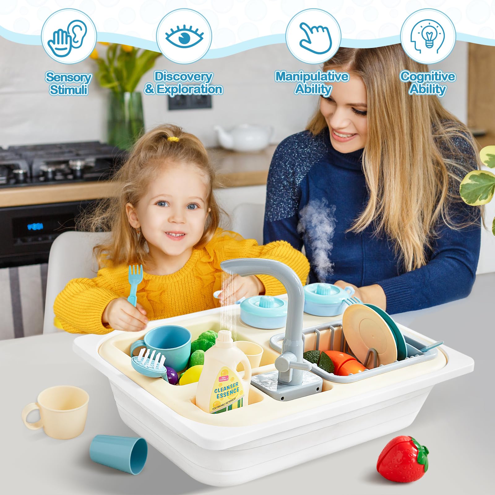 Beright automatic water circulation system provides a guided water experience.