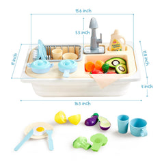 Beright sink toy with flowing water encourages imaginative play and exploration.