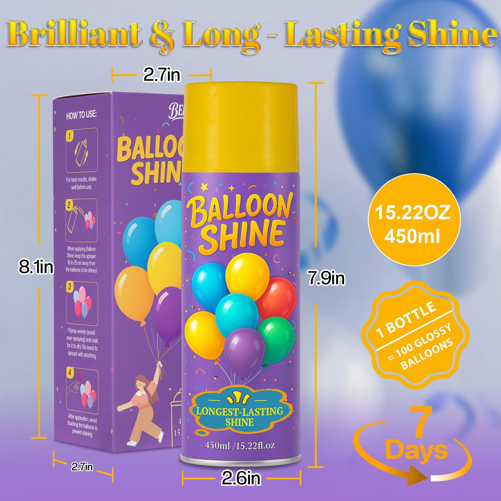 BERIOVE Balloon Shine packaging close-up showing product details
