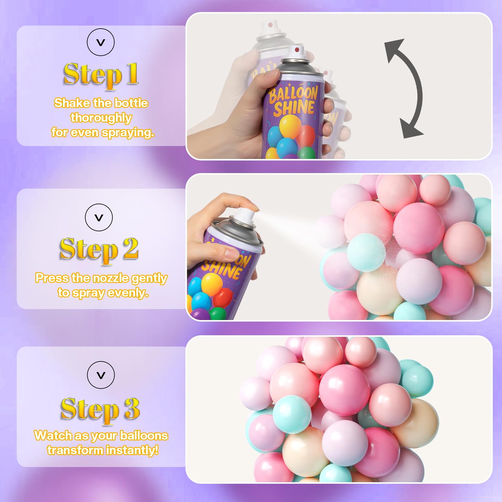 BERIOVE Balloon Shine used in indoor and outdoor party setups
