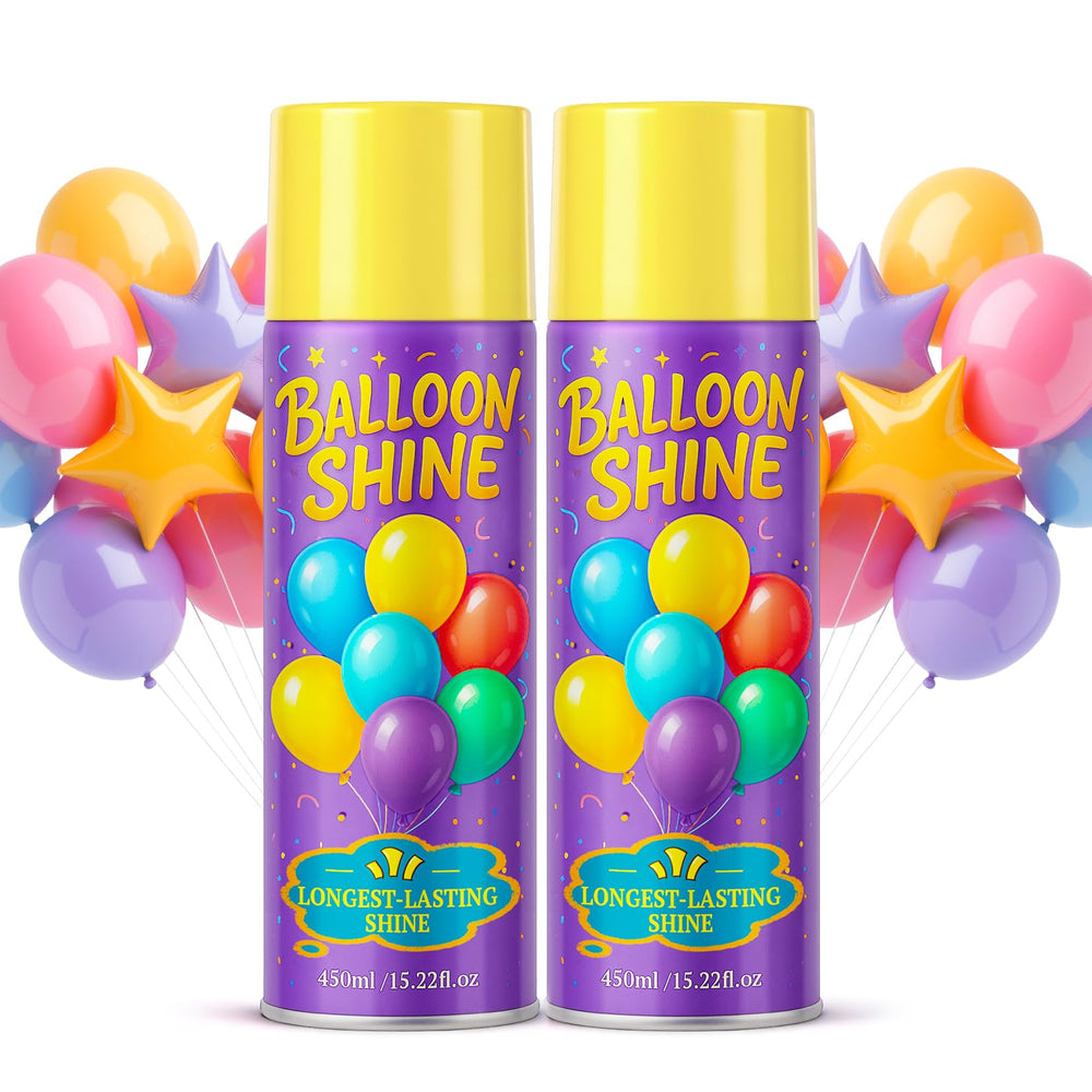 BERIOVE Balloon Shine Spray bottle ready for setup and sparkling balloons