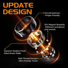 Detail of magnetic slot inside the Berotok ring highlights adjustable, tactile feedback.