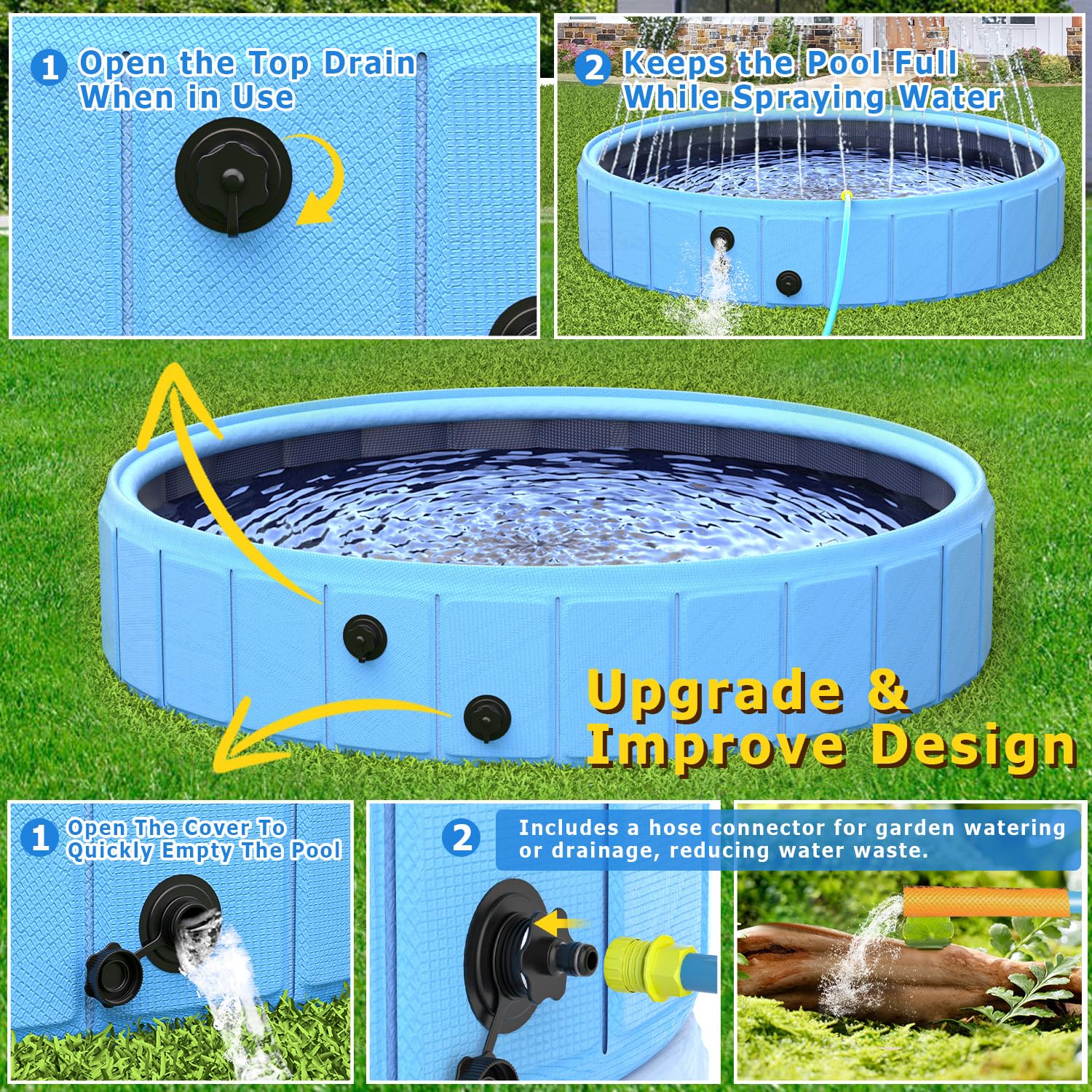 BerrysParadise dual drain valve enables fast, complete drainage