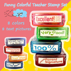 Bertiveny self-inking stamps deliver clean impressions for homework notes