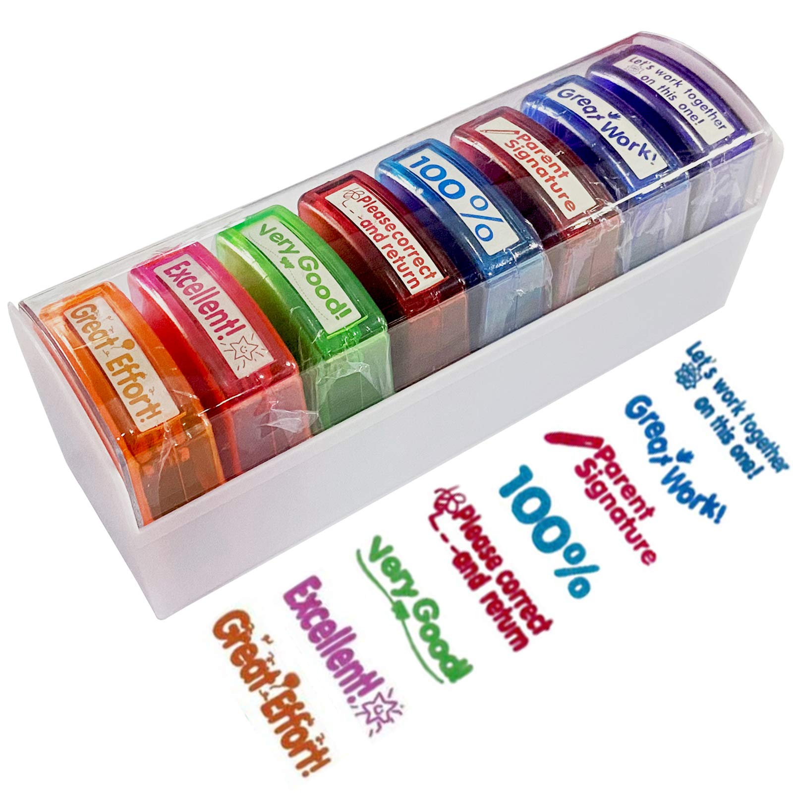 Bertiveny Teacher Stamps eight colorful patterns for quick classroom feedback