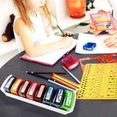 Bertiveny stamps in use on paper for grading and feedback