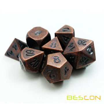 Bescon antique copper dice set featured in an ongoing campaign.