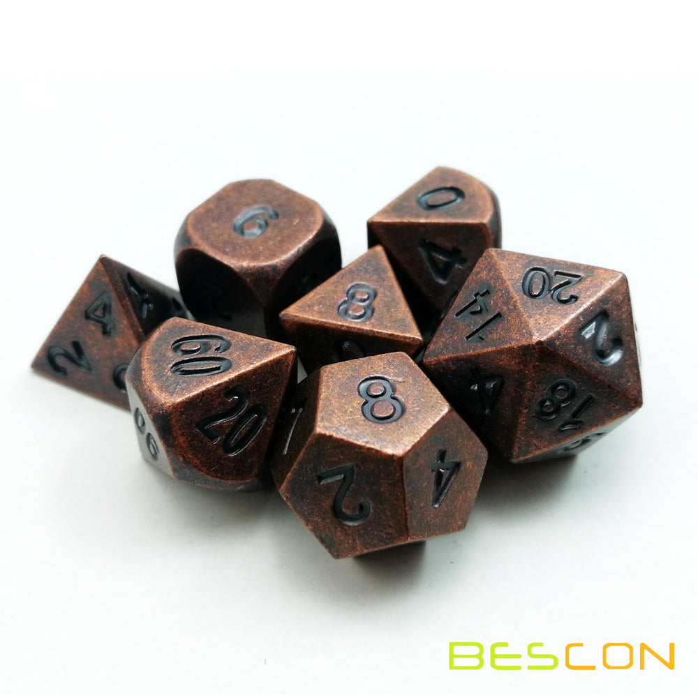 Bescon antique copper dice set featured in an ongoing campaign.