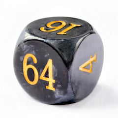 Bescon Dice 16mm pips dice in marbleized color for precise throws.