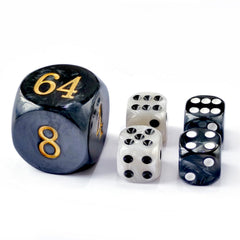 Bescon Dice 30mm doubling cube with marbleized finish for clear reads on board.