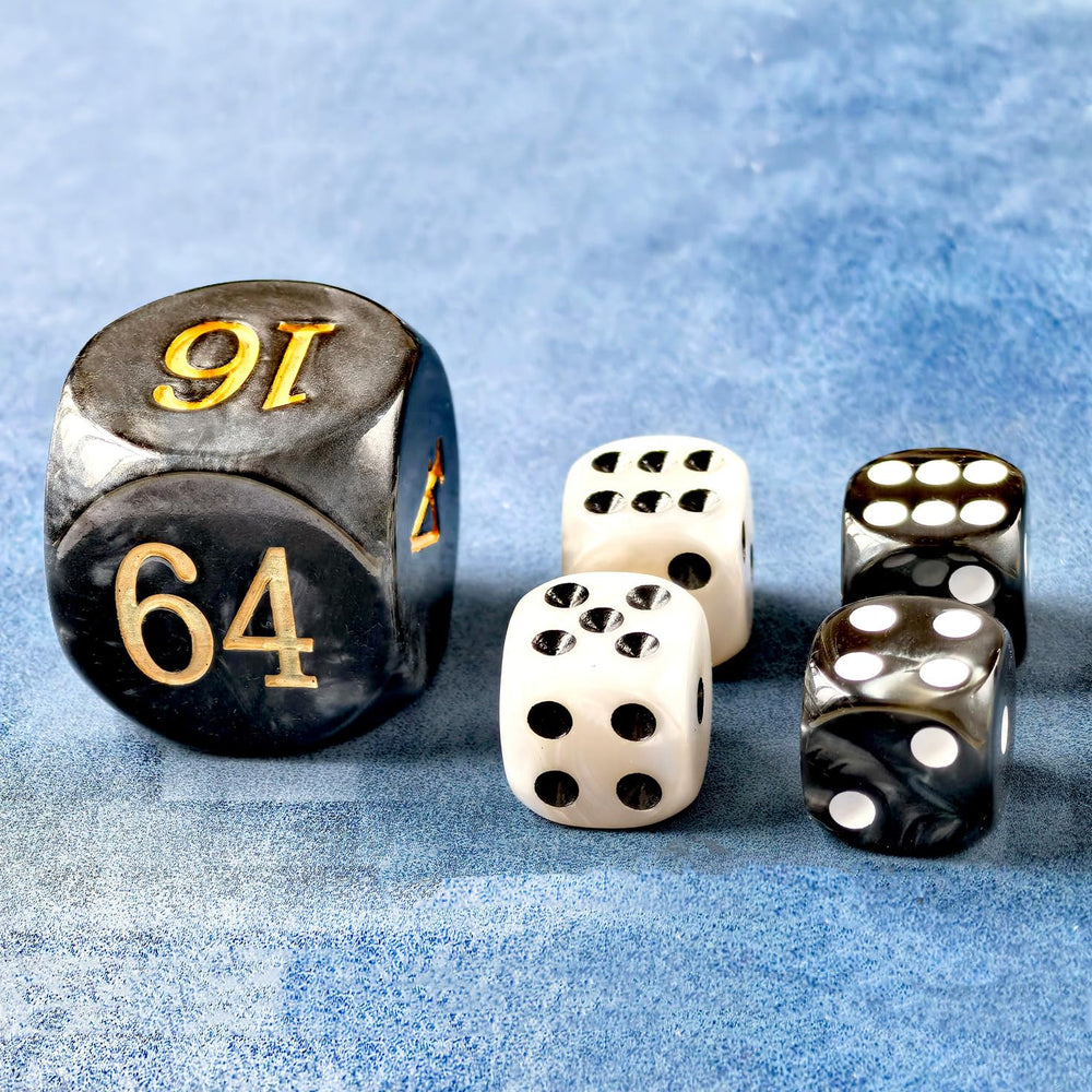 Bescon Dice marbleized finish adds style and quick recognition on the board.