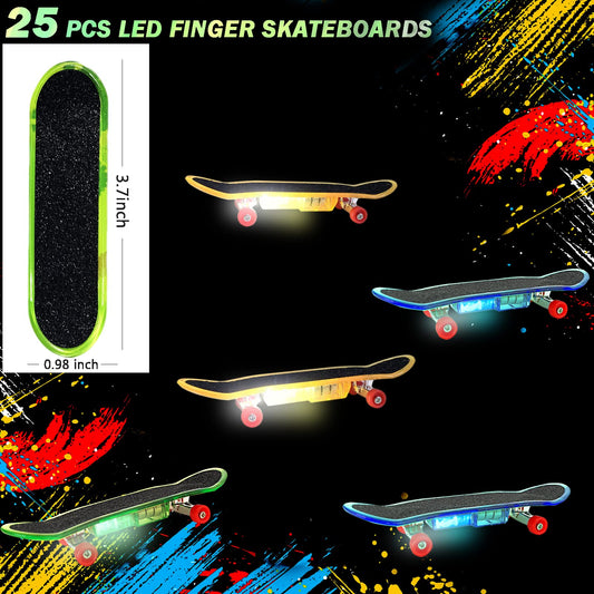 Beselley LED fingerboard on a dark track showcasing bright glow.