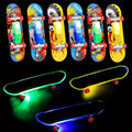 Beselley mini finger skateboard set with 25 LED boards for lively party fun.