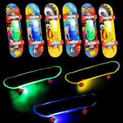 Beselley mini finger skateboard set with 25 LED boards for lively party fun.