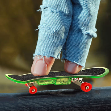Beselley compact 3.74 inch finger skateboard fits easily in pockets.