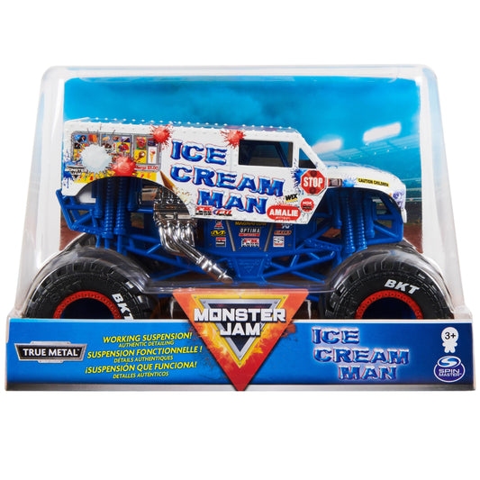 Beseloa Monster Jam ice cream man truck 1:24 scale, ideal for display and play.