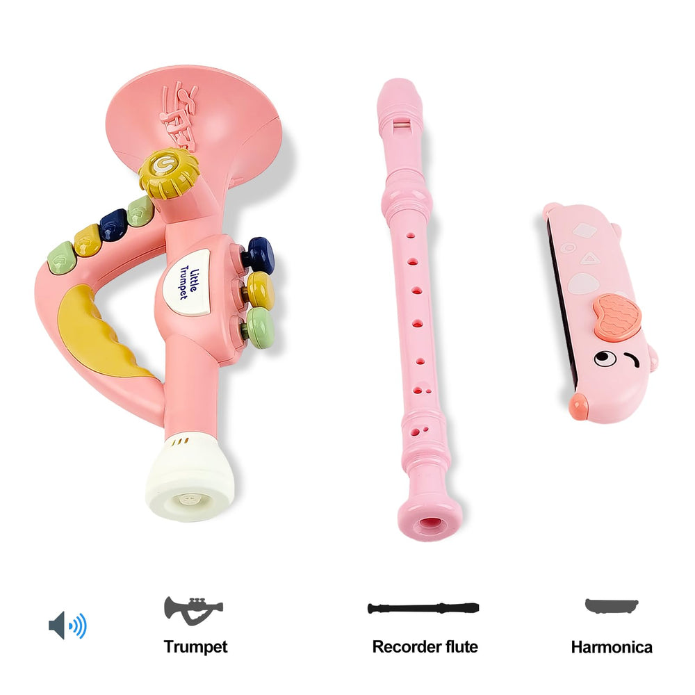 Besiciwiin kid-friendly recorder flute pink for portable learning