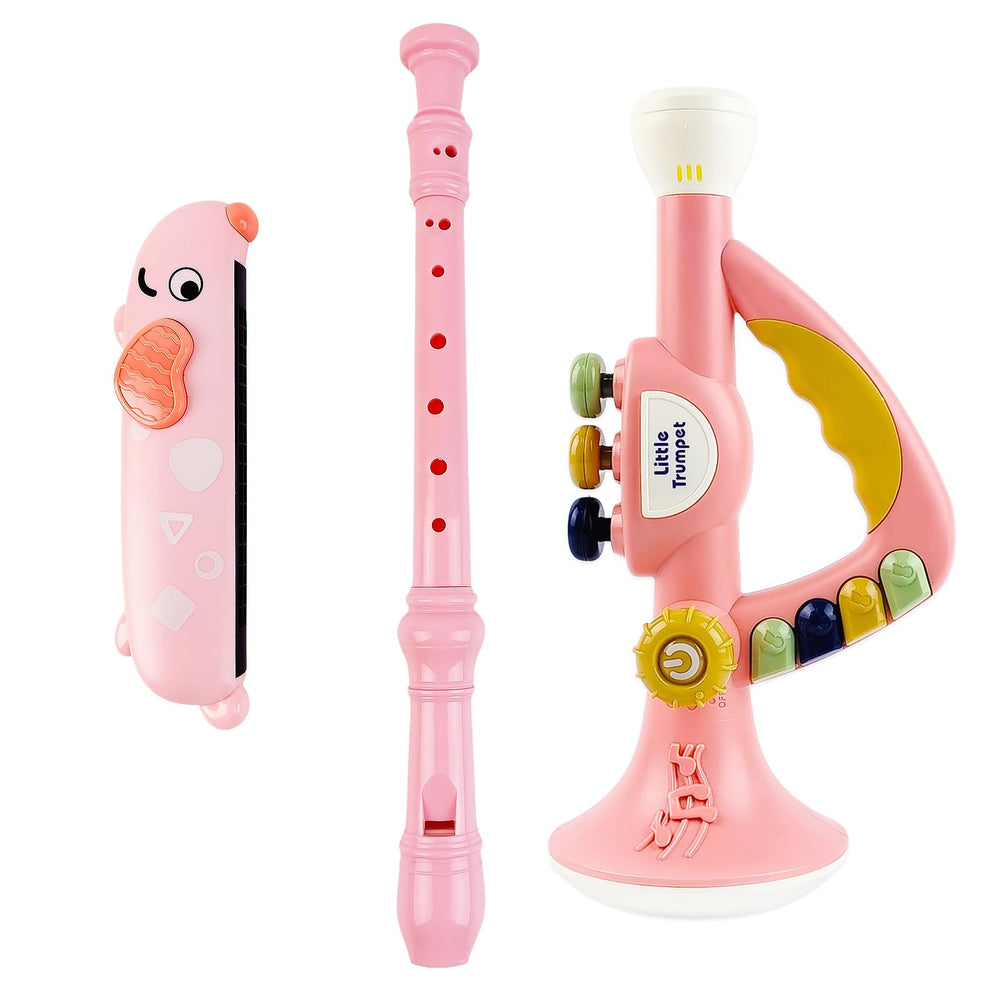 Besiciwiin trumpet toy in pink encourages playful music sessions at home