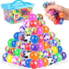 BESNEL 80-pack stress balls in colorful assortment for stress relief and focus